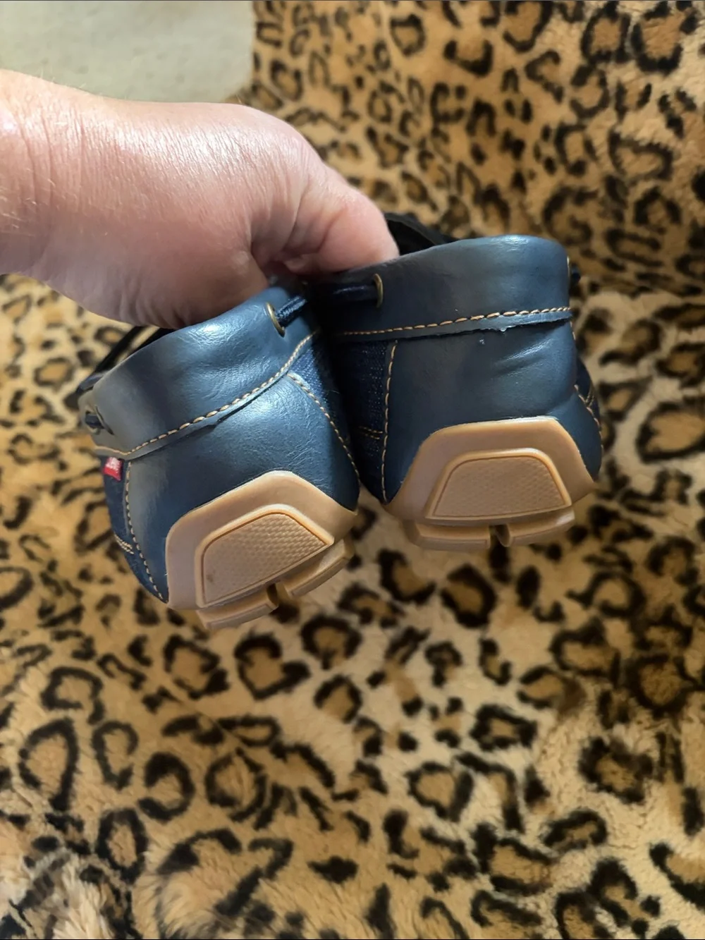 Levi's Men's Dark Blue Denim Slip-On Loafers